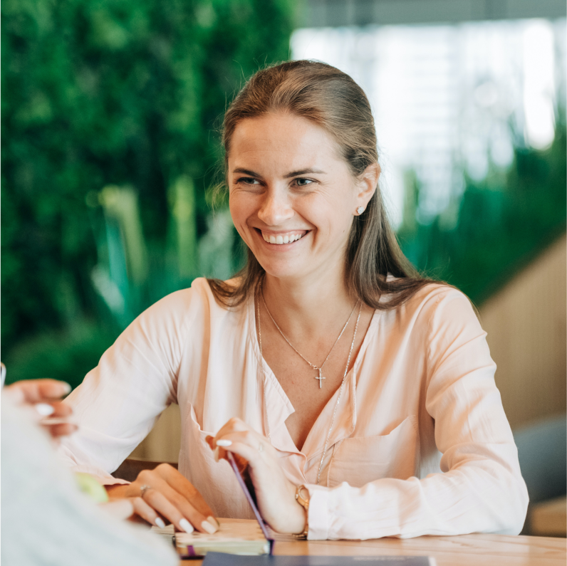 Focus of Woman in Office Setting