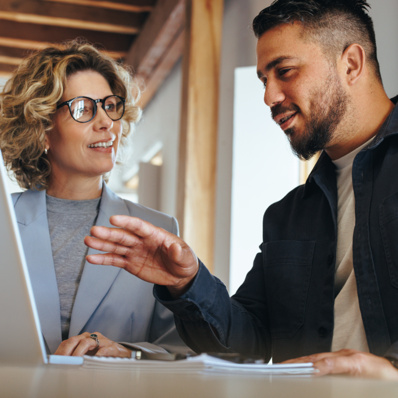 Man & Women in Discussion