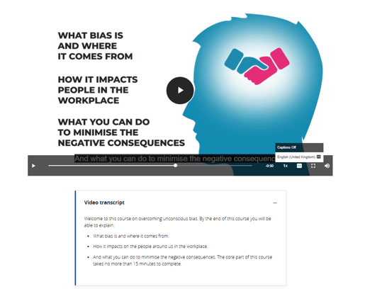 Unconscious Bias eLearning screenshot